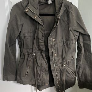 H&M Olive Utility Jacket Size 2